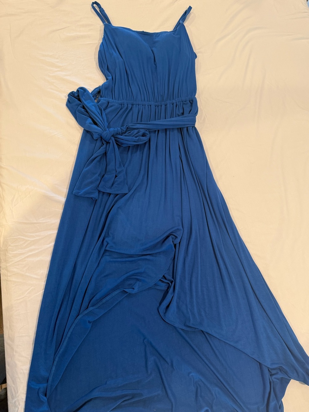 Soma Royal Blue Maxi Dress with Tie Waist